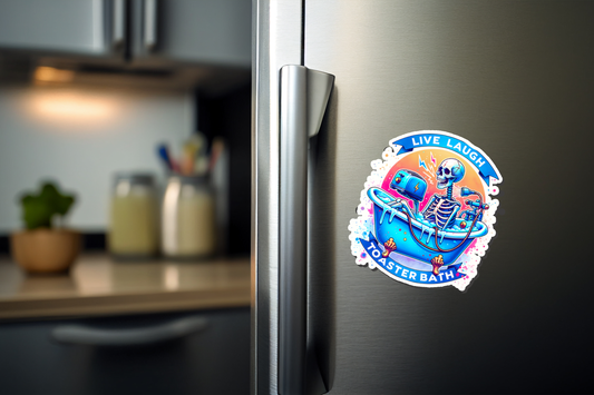 Live Laugh Toaster Bath Magnet