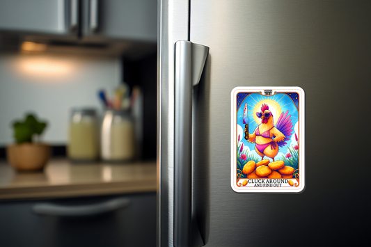 Cluck Around Tarot Magnet