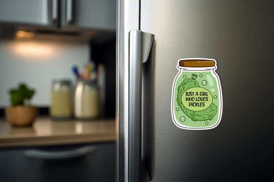 Just A Girl Who Loves Pickles Magnet